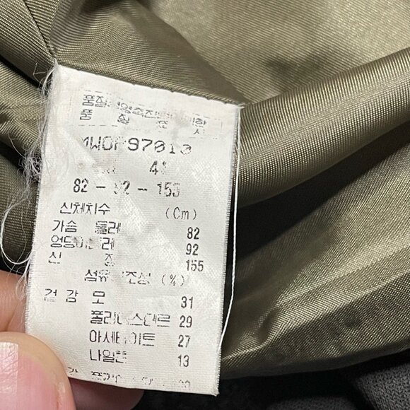 MICHAA Womens A Line Dress Green Olive Notch Neck Long Sleeve Zipper Modest XL - Picture 6 of 10